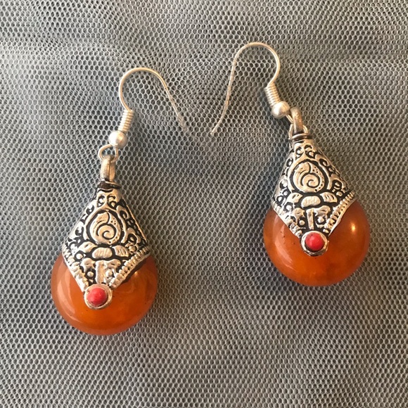Bohemian Silver Earrings - Picture 3 of 4